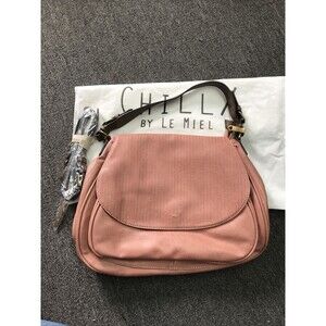 Chillx By Le Miel Handbag Adjust Strap L Mauve Pink Shoulder Bag Purse Dust Bag